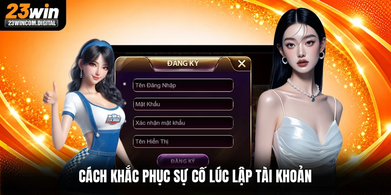 Cách khắc phục sự cố lúc lập tài khoản
