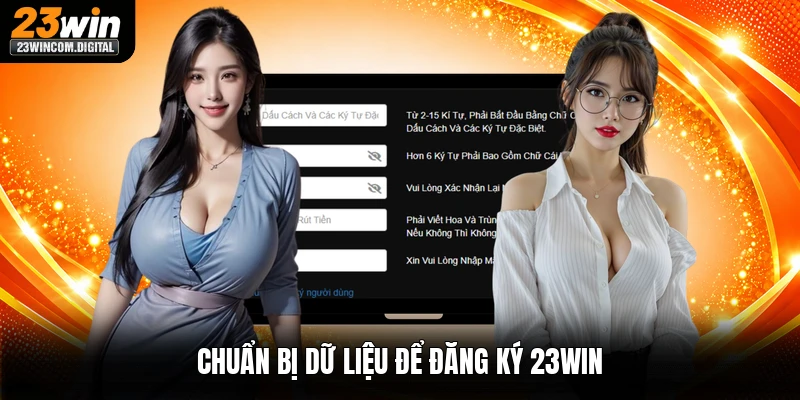 Chuẩn bị dữ liệu để đăng ký 23win